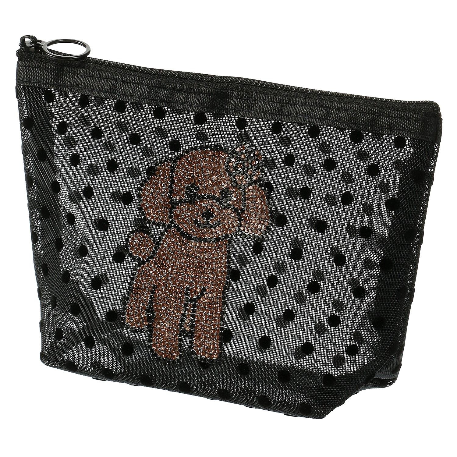 Decorative Dot Mesh Pouch Dog