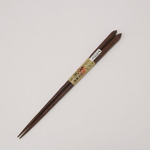 Edo Wooden Chopsticks Lacquered Hand-Carved Iron-Handled Large