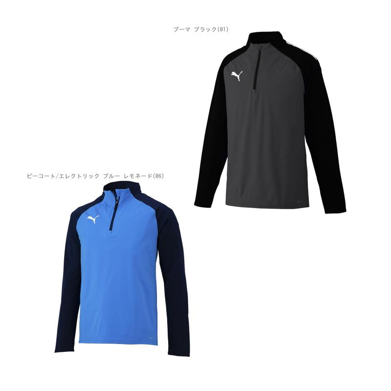 [PUMA] Soccer Shirt TEAMLIGA 1/4 Zip Top 658017 Men's Fall/Winter 2024 Color Black (01) XL