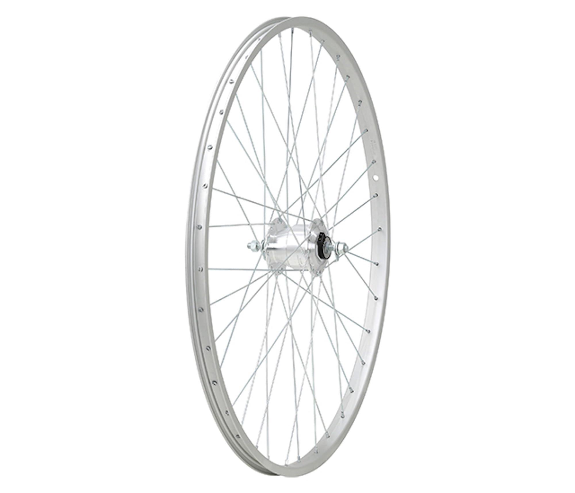 Aluminum front wheel with hub dynamo