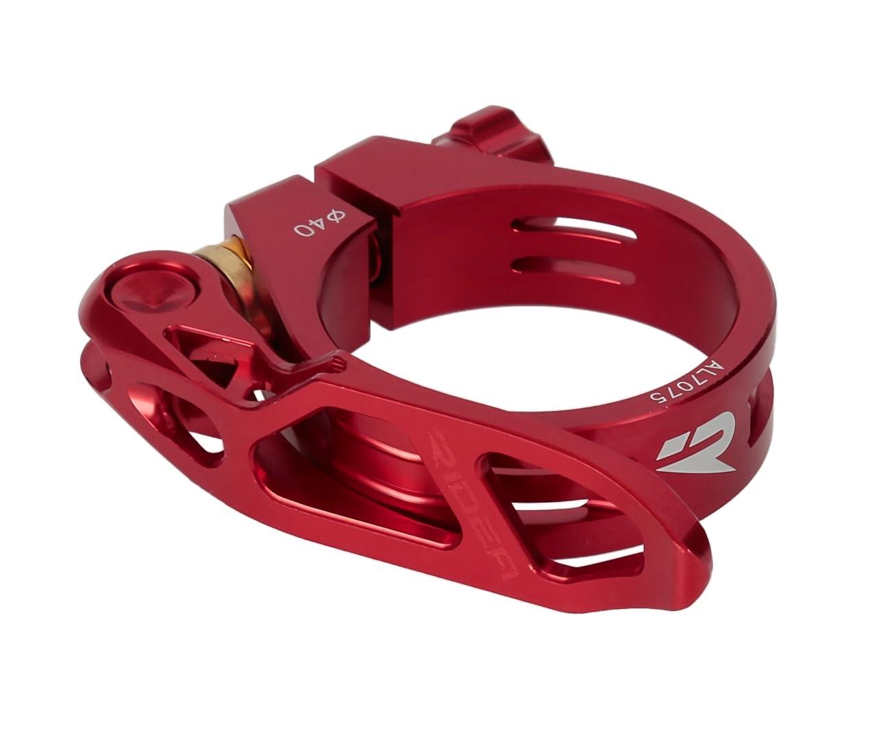 RIDEA Seat Post Clamp Quick Release SCQR40T3 Red 147-02024