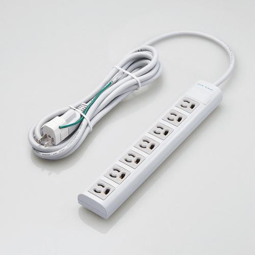 AC125V/15A x 3m Tap (7 outlets, lock-out, magnet included)