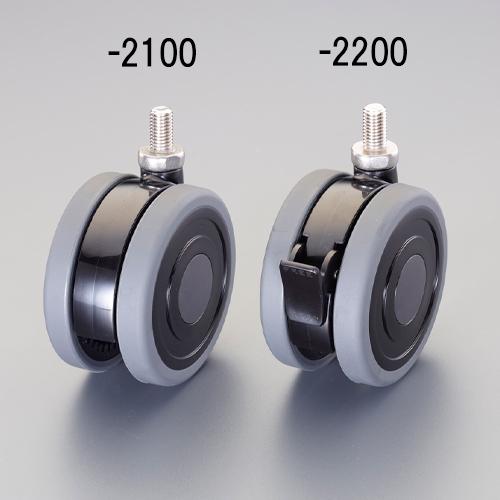 100mm caster (twin wheel / TPE / stainless steel screw)