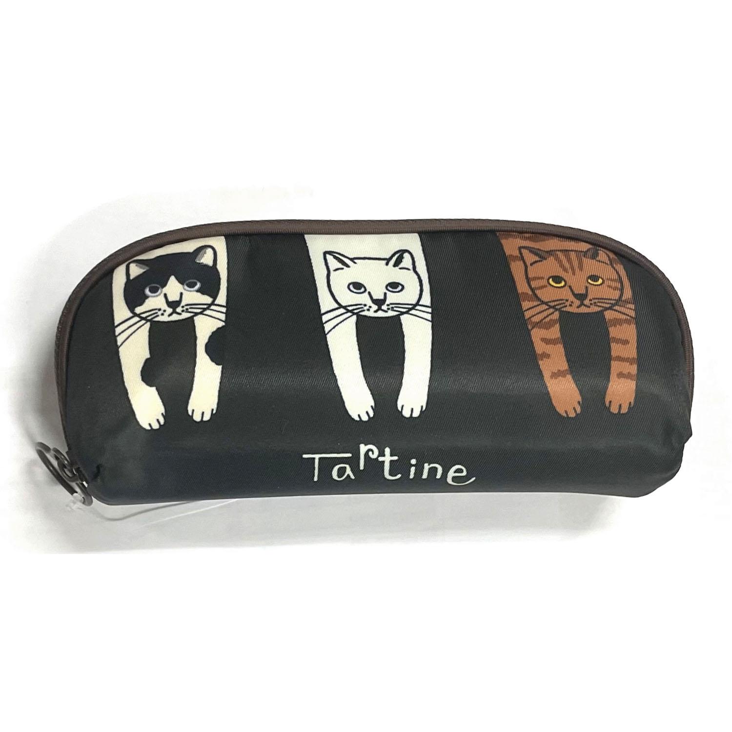 Tartine Eyeglass Case Hanging Cat Dark Olive