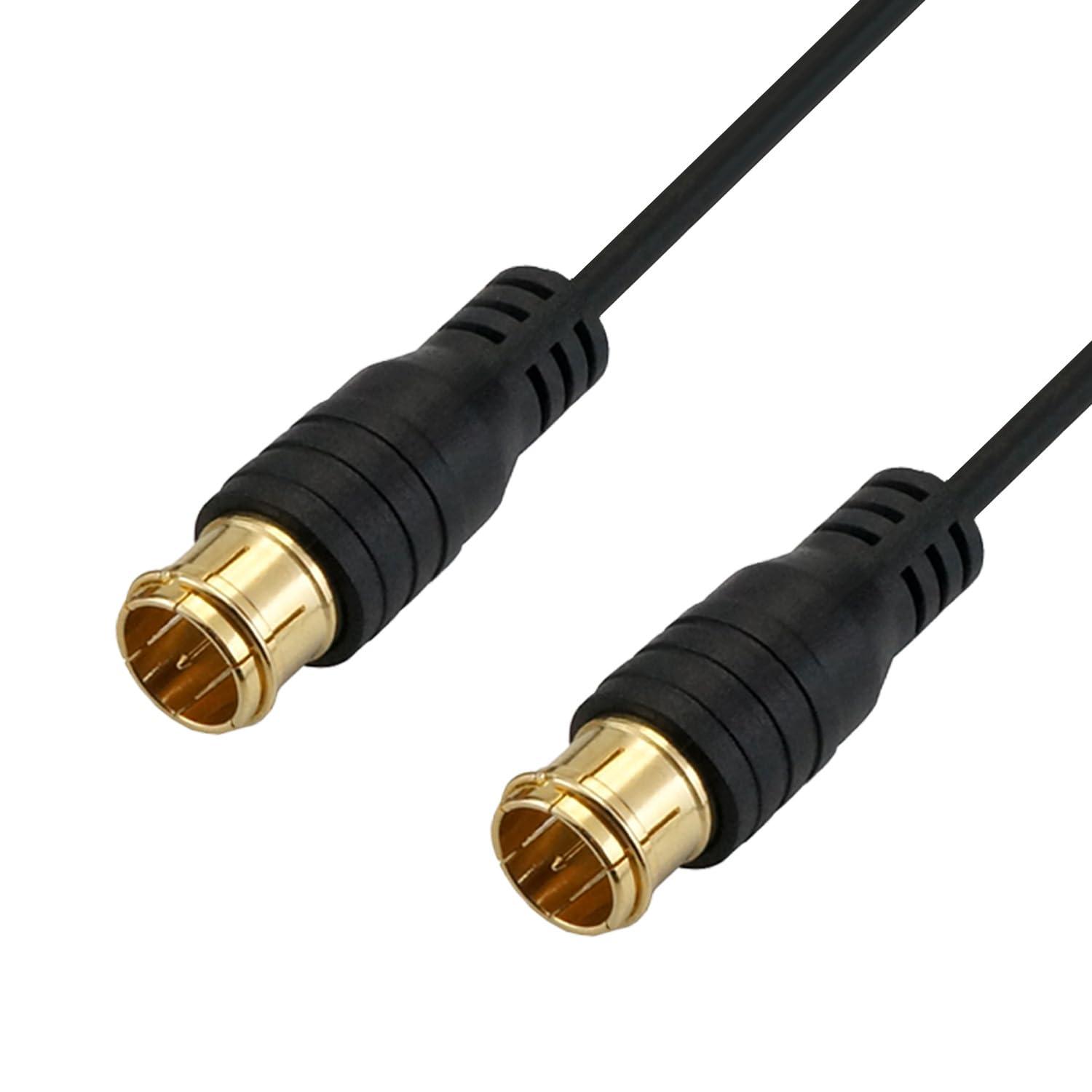 Horick Ultra-Thin Antenna Cable S-2.5C-FB Coaxial 1m Black Dual-Plug Connectors AC10-066BB