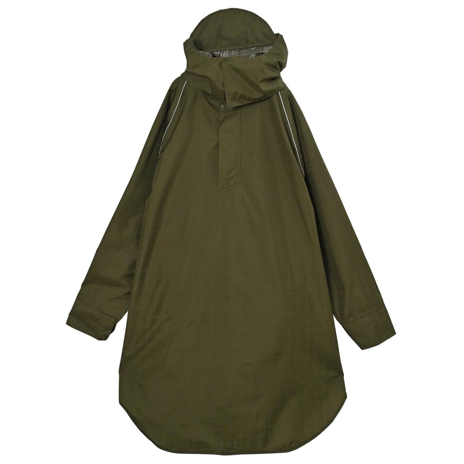 Kiu Bicycle Rain Poncho 46 Grid Khaki