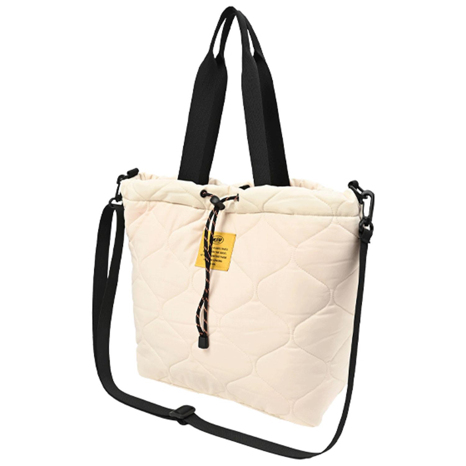 Kiu Padded Drawstring Tote Bag Off-White