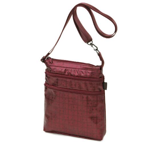 Kiki 2 Double Zipper Pouch - Burgundy