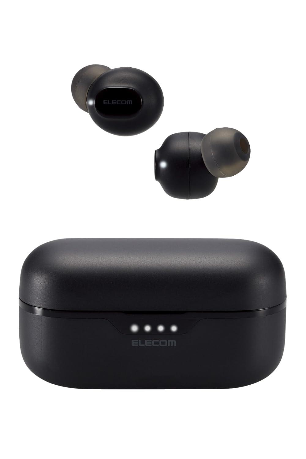 ELECOM Wireless Earbuds Bluetooth AAC Support Bluetooth 5.3 5-Hour Continuous Playback Low Latency Black LBT-TWS16BK