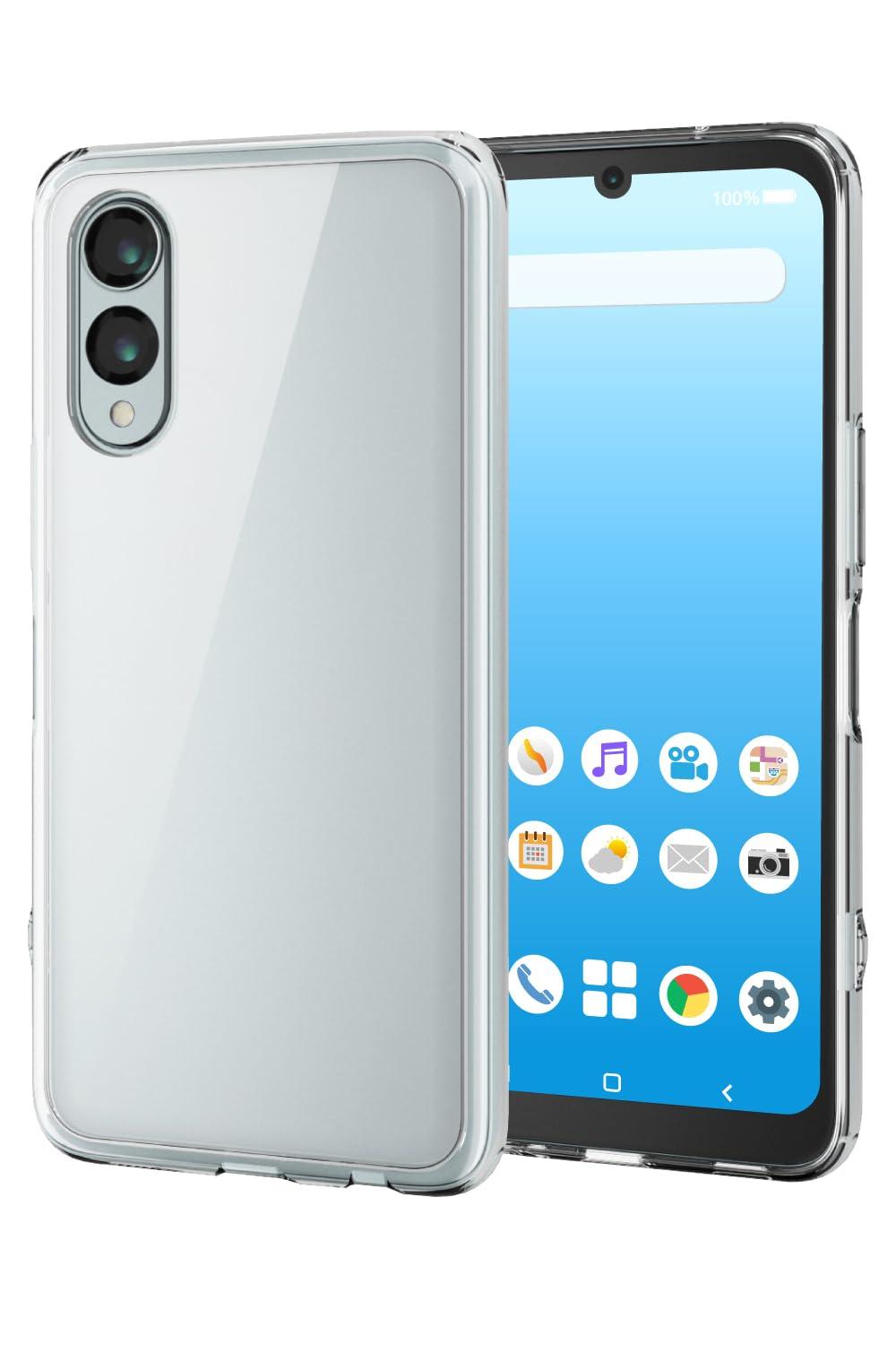 ELECOM arrows We2 (F-52E/FCG02) Case Cover Transparent Shockproof Impact Absorption Hybrid TPU Strap Hole Included Hardness 5H Scratch Resistant Scratches Air Cushion Camera Protection Clear PM-F241HVCKCR