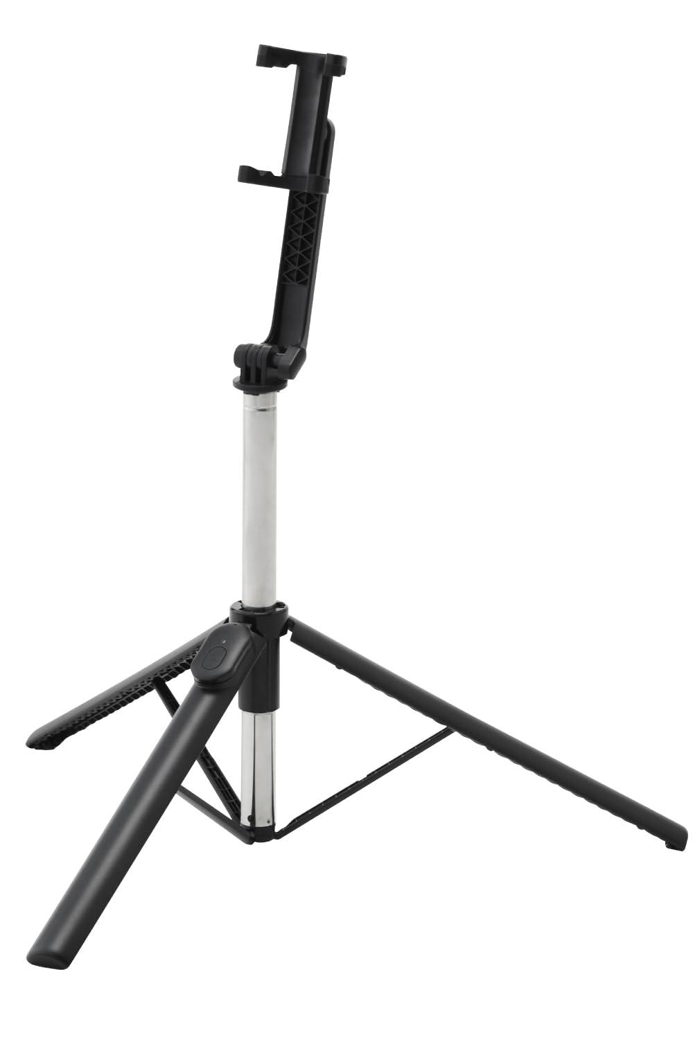 ELECOM Smartphone Stand Selfie Stick Tripod 2-Way with Bluetooth Remote Control Lightweight 106cm Black P-STSR03120BK