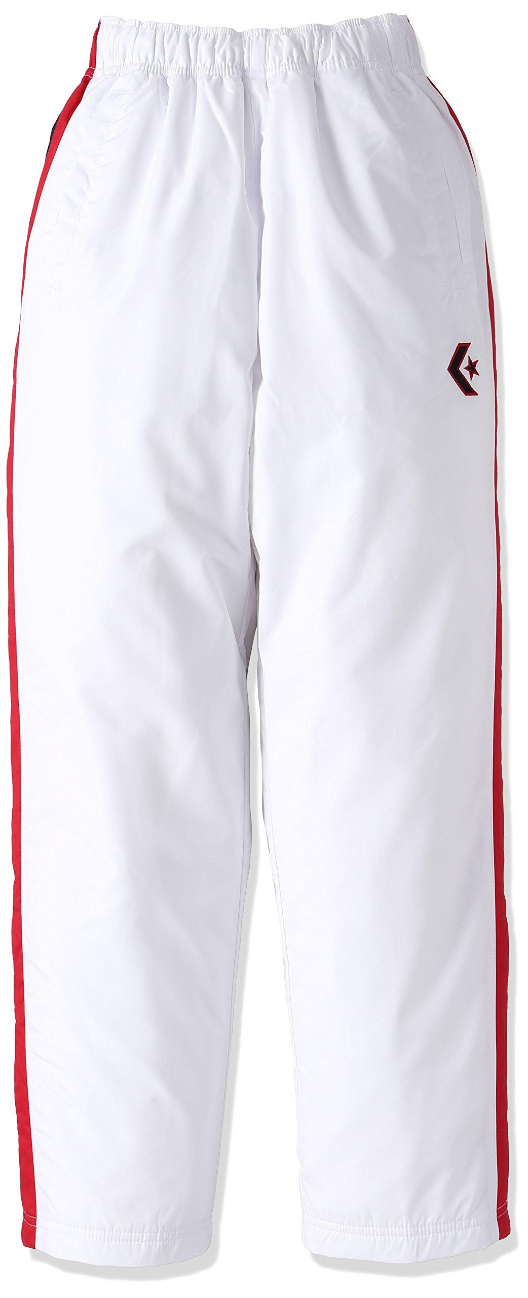[Converse] Basketball Long Pants Junior Warm-Up Pants (Hem Button) CB462506P Kids White/Navy 150