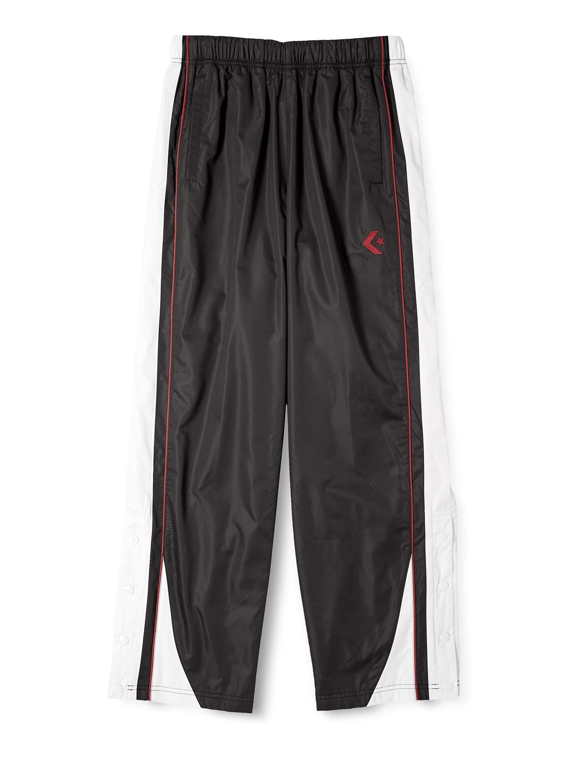 [Converse] Basketball Pants Warm-Up Pants (Hem Button) Water-Repellent Breathable CB182500P Black/White Japan L (Equivalent to Japanese Size L)