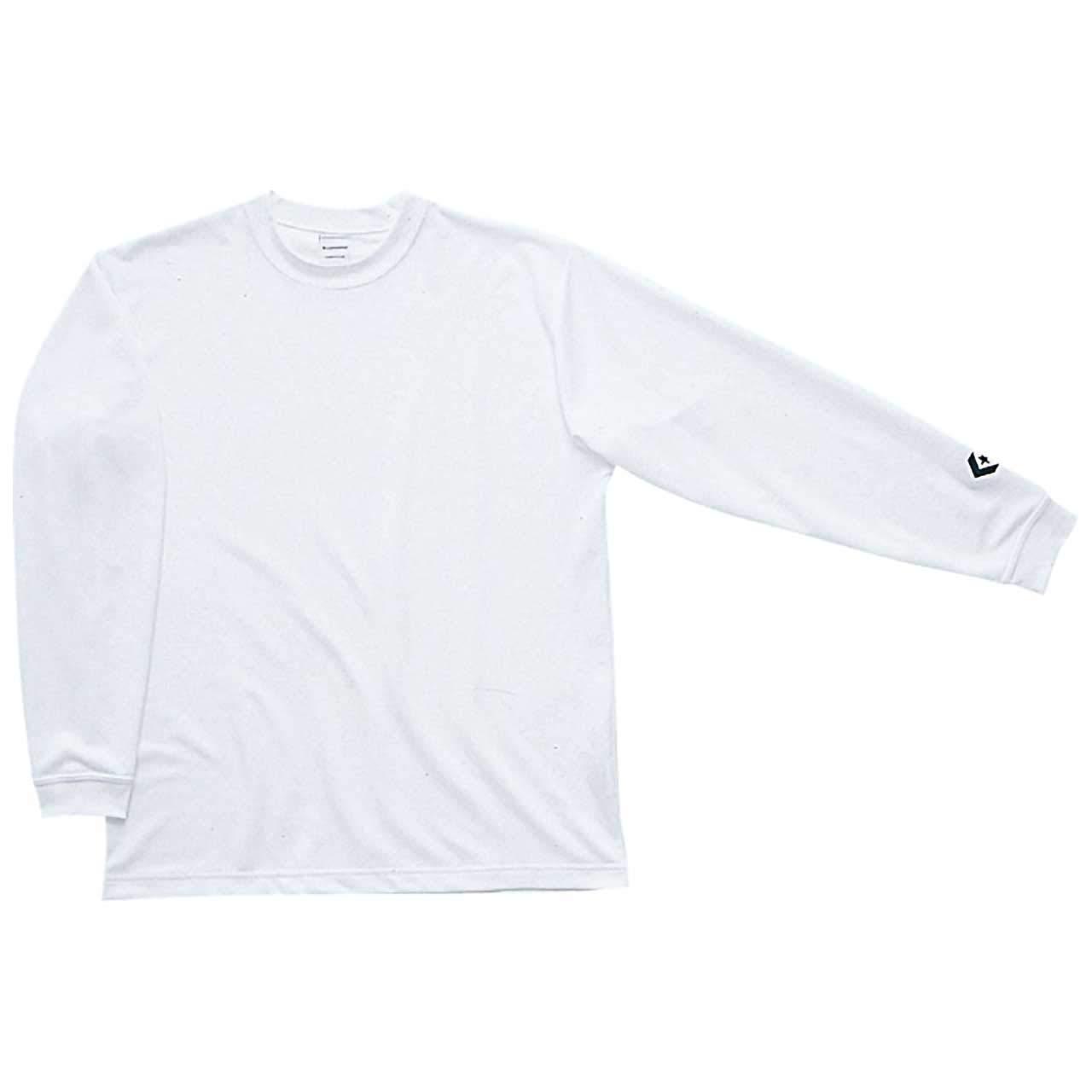 [Converse] Basketball Long-Sleeve Shirt Moisture-Wicking Quick-Dry CB291324L Men's White Japan L (Equivalent to Japanese Size L)