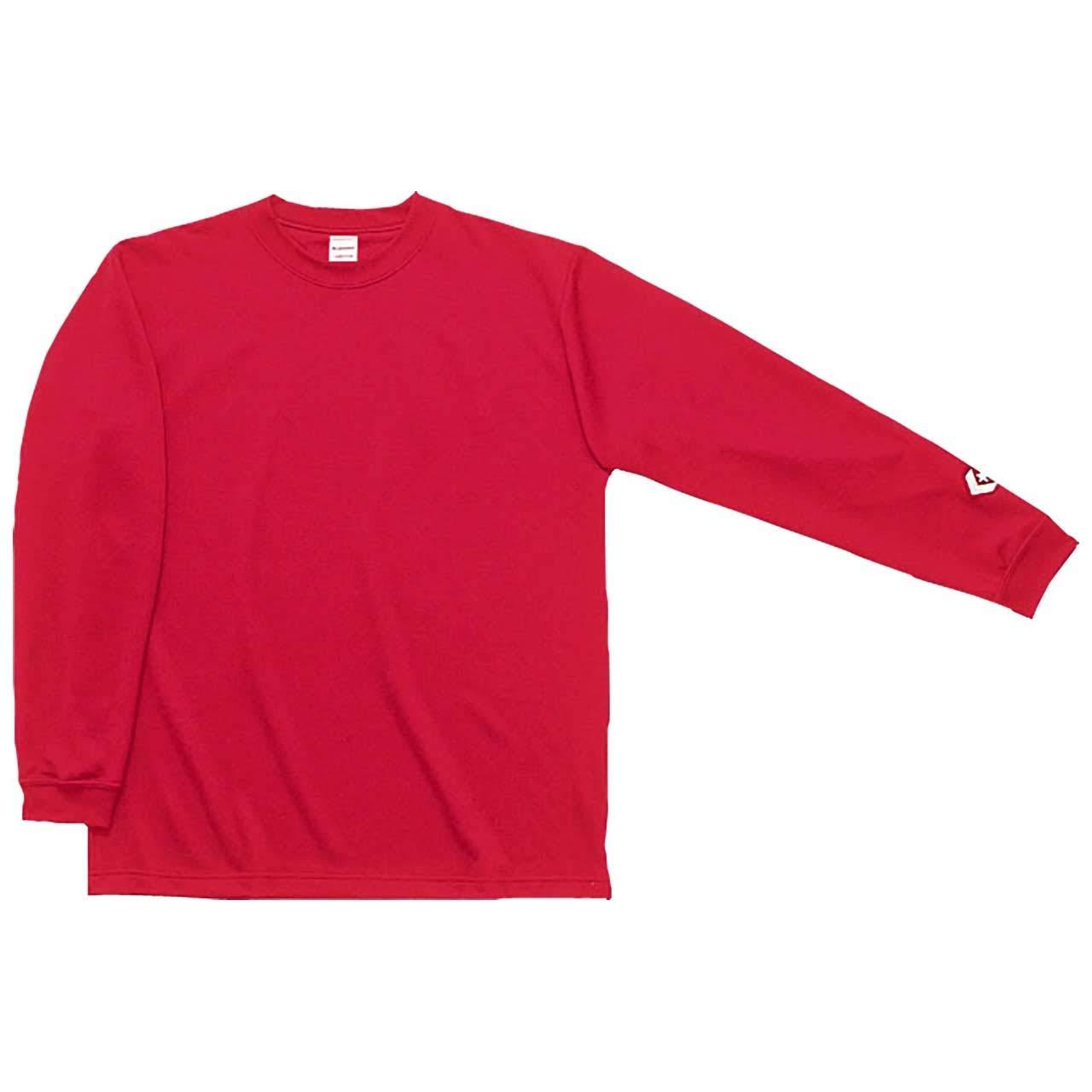 [Converse] Basketball Long-Sleeve Shirt Moisture-Wicking Quick-Dry CB291324L Men's Red Japan O (Equivalent to Japanese Size 2L)