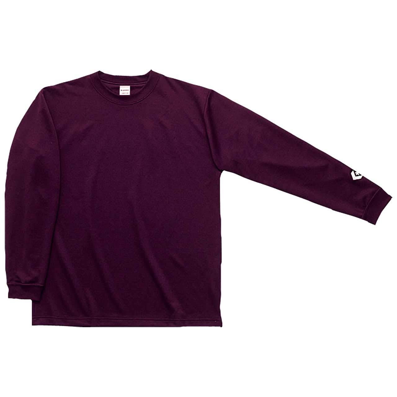 [Converse] Basketball Long-Sleeve Shirt, Moisture-Wicking, Quick-Dry CB291324L Men's Maroon Japan S (Equivalent to Japanese Size S)