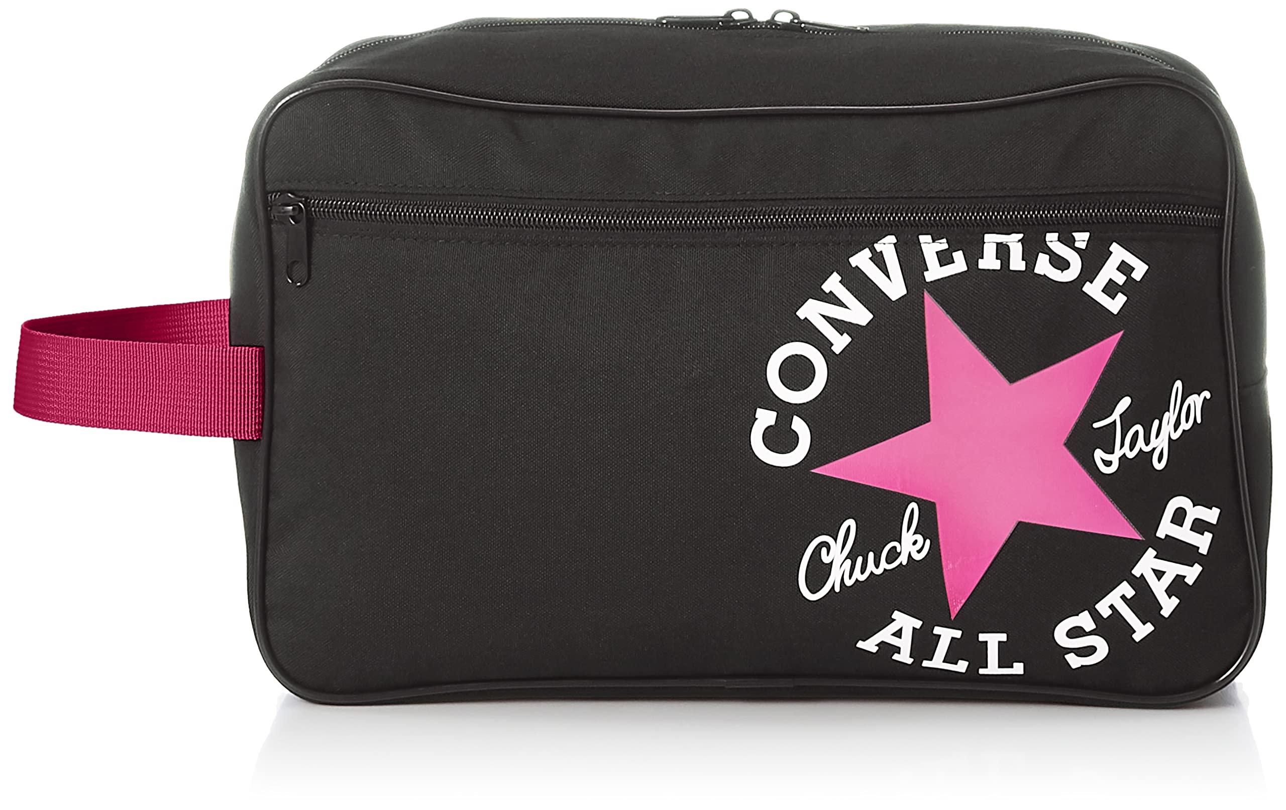 [Converse] Shoe Case with Water-Repellent Finish and Zippered Pocket C2257097 Black/Magenta