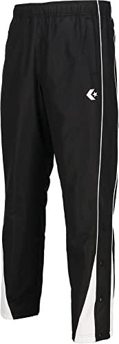 [Converse] Basketball Long Pants Warm-Up Pants (Hem Button) Water-Repellent Breathable CB132551P Men's Black/White S