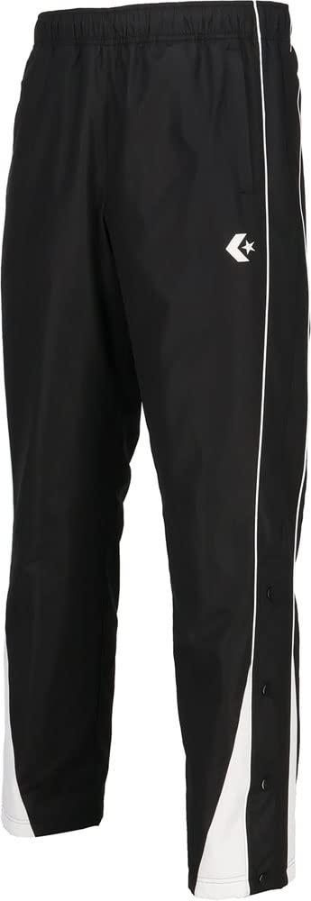 [Converse] Basketball Long Pants Warm-Up Pants (Hem Button) Water-Repellent Breathable CB132551P Men's Black/White O