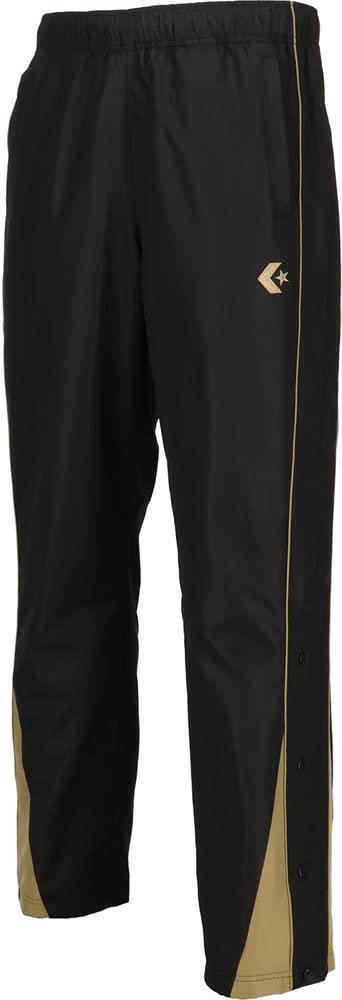 [Converse] Basketball Long Pants Warm-Up Pants (Hem Button) Water-Repellent Breathable CB132551P Men's Black/V Gold M
