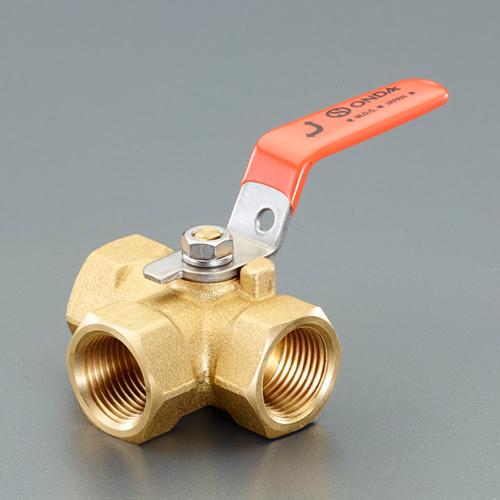 Rc3/8 Three-way ball valve (brass)