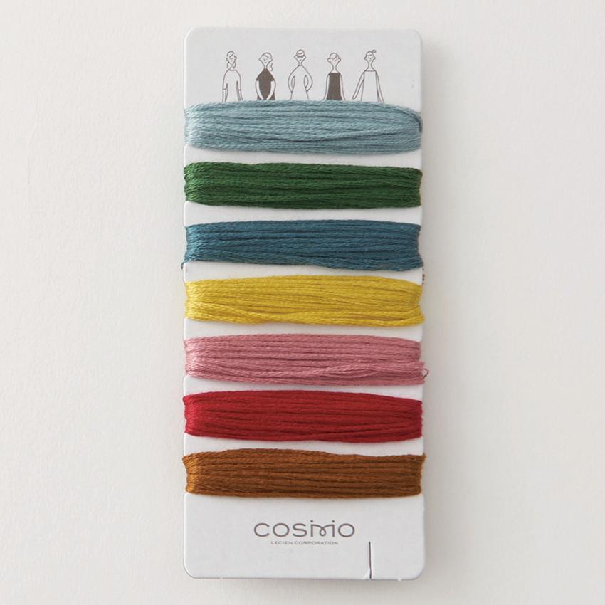 LECIEN Embroidery Thread ‘100 Neesan Thread Set Nordic Kazue Nakajima’ cosmo 3m × 7 spools 562210