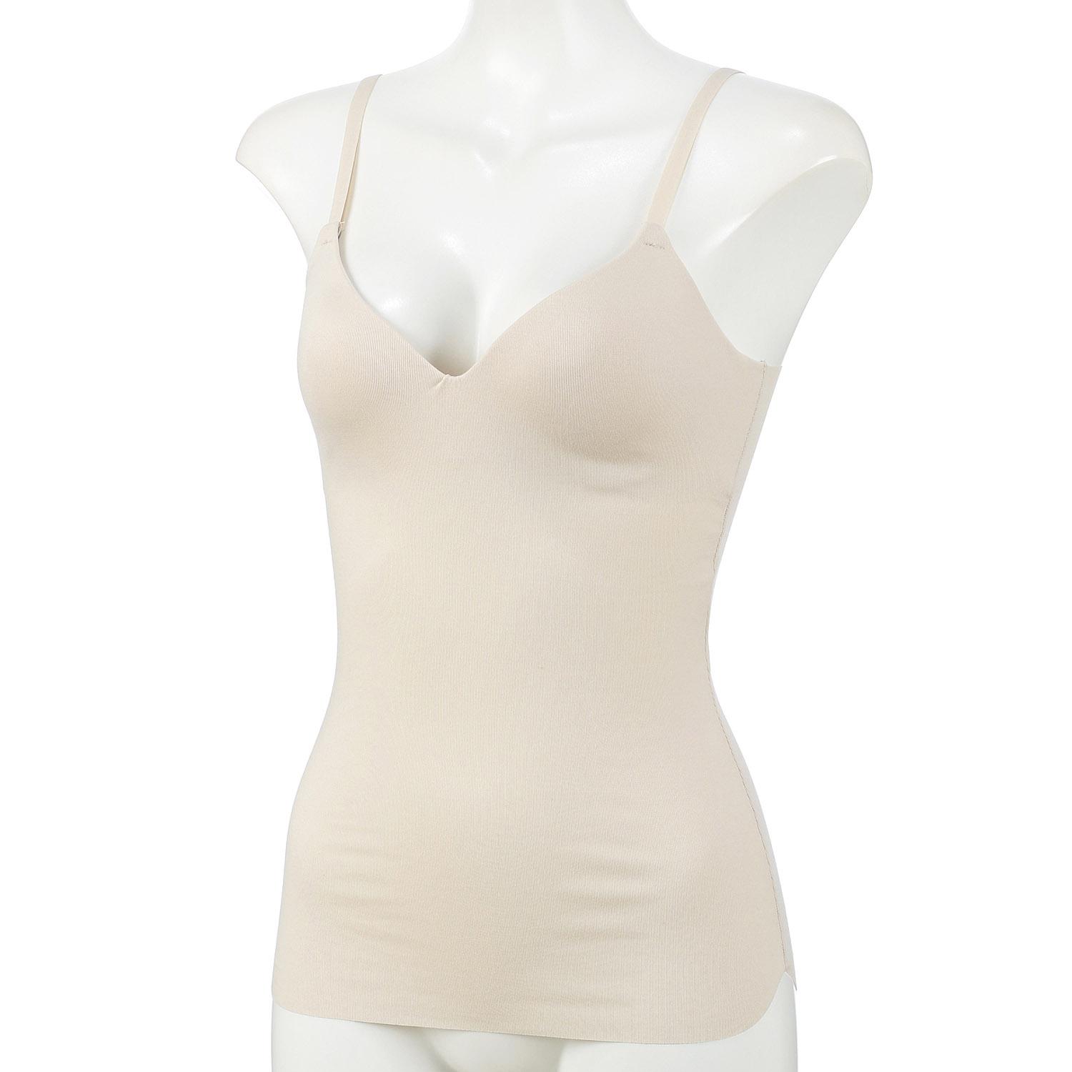 [GUNZE] Inner Shirt KIREILABO Kirei Labo Spring/Summer Innerwear Molded Cup Camisole Ladies Beige