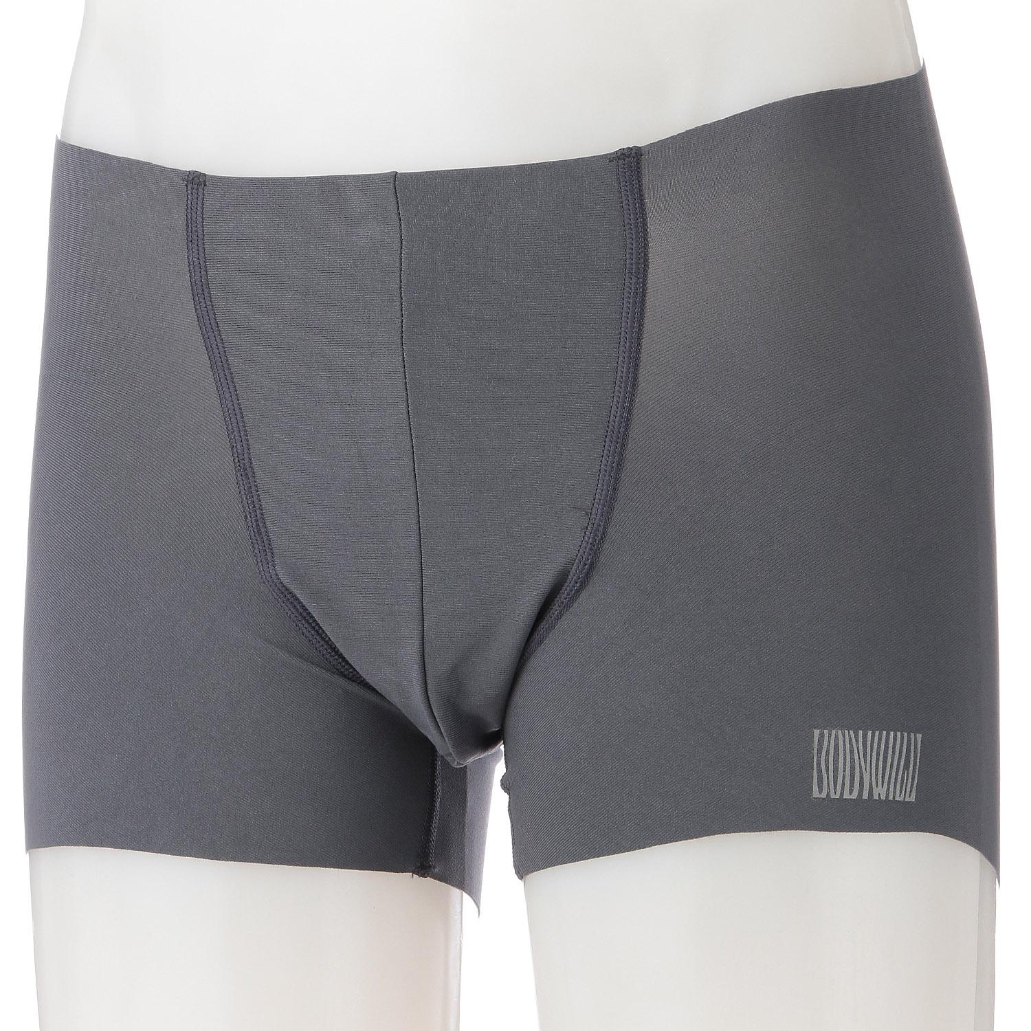 BODY WILD Cut-Off Airy Boxer Briefs Charcoal Gray L