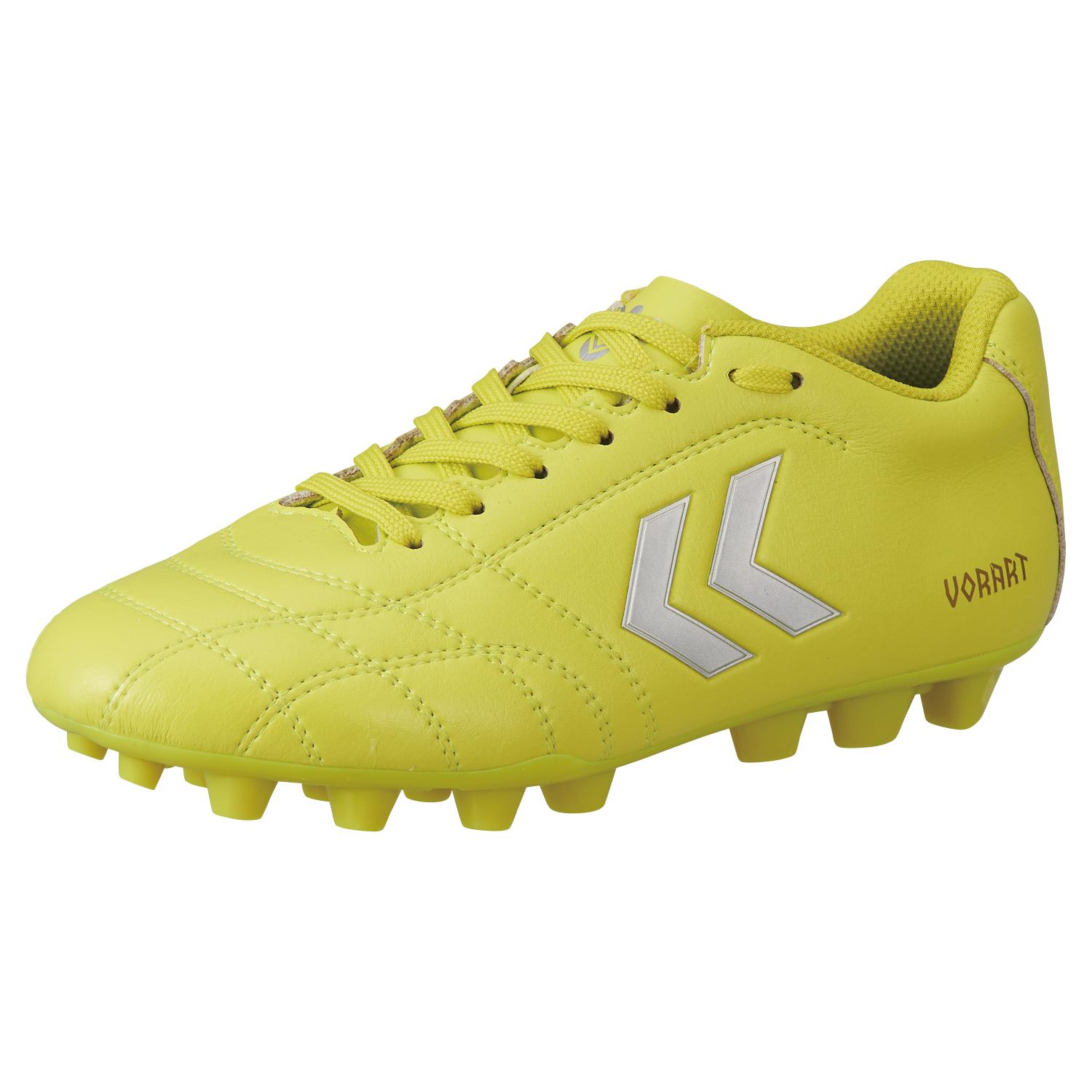 Hummel Volart 3 Jr. Kids' Soccer Shoes Lime Yellow × Silver (3295) 22.0 cm