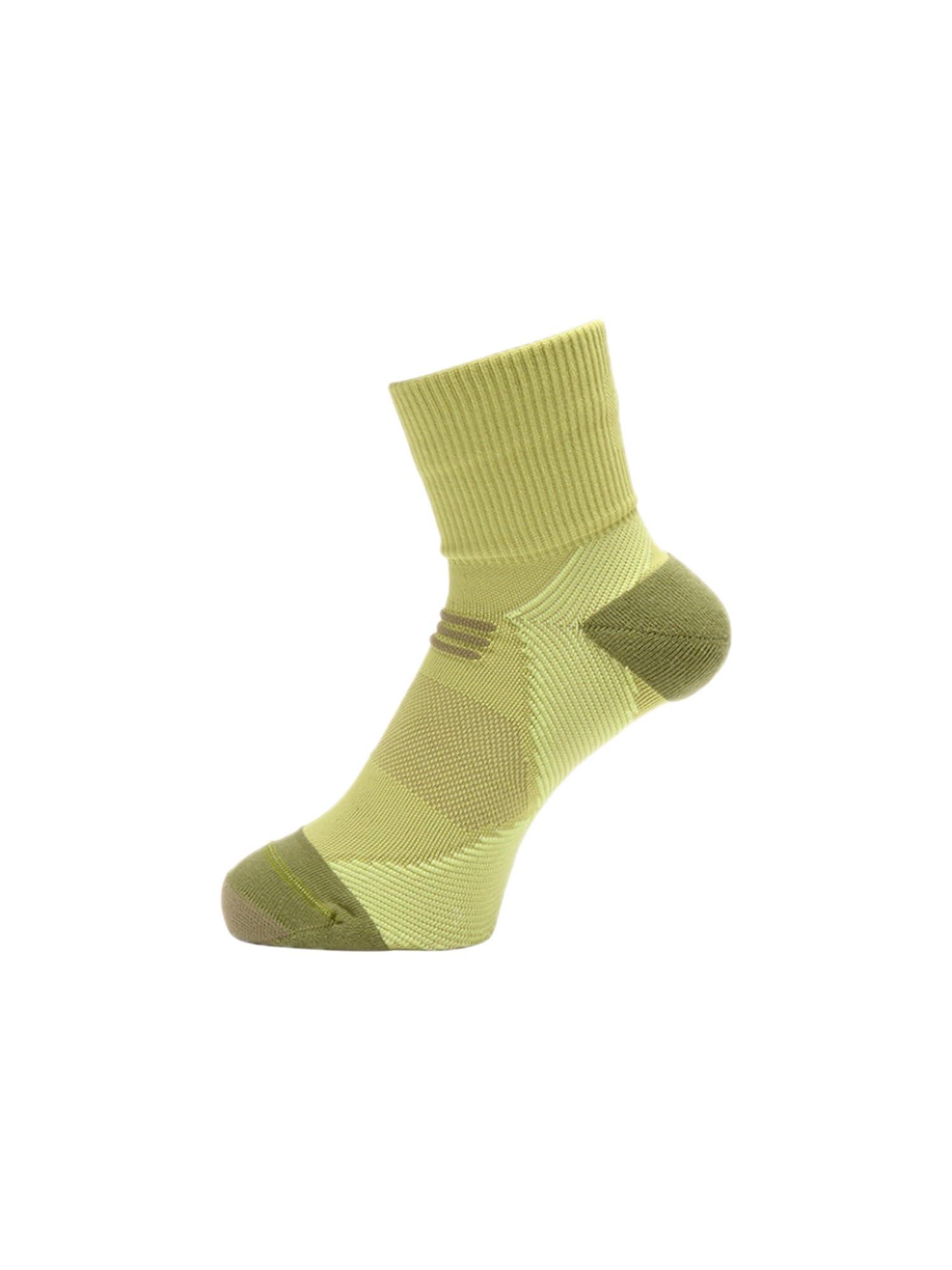[Goldwin] C3fit Arch Support Quarter Socks LIGHT OLIVE 2