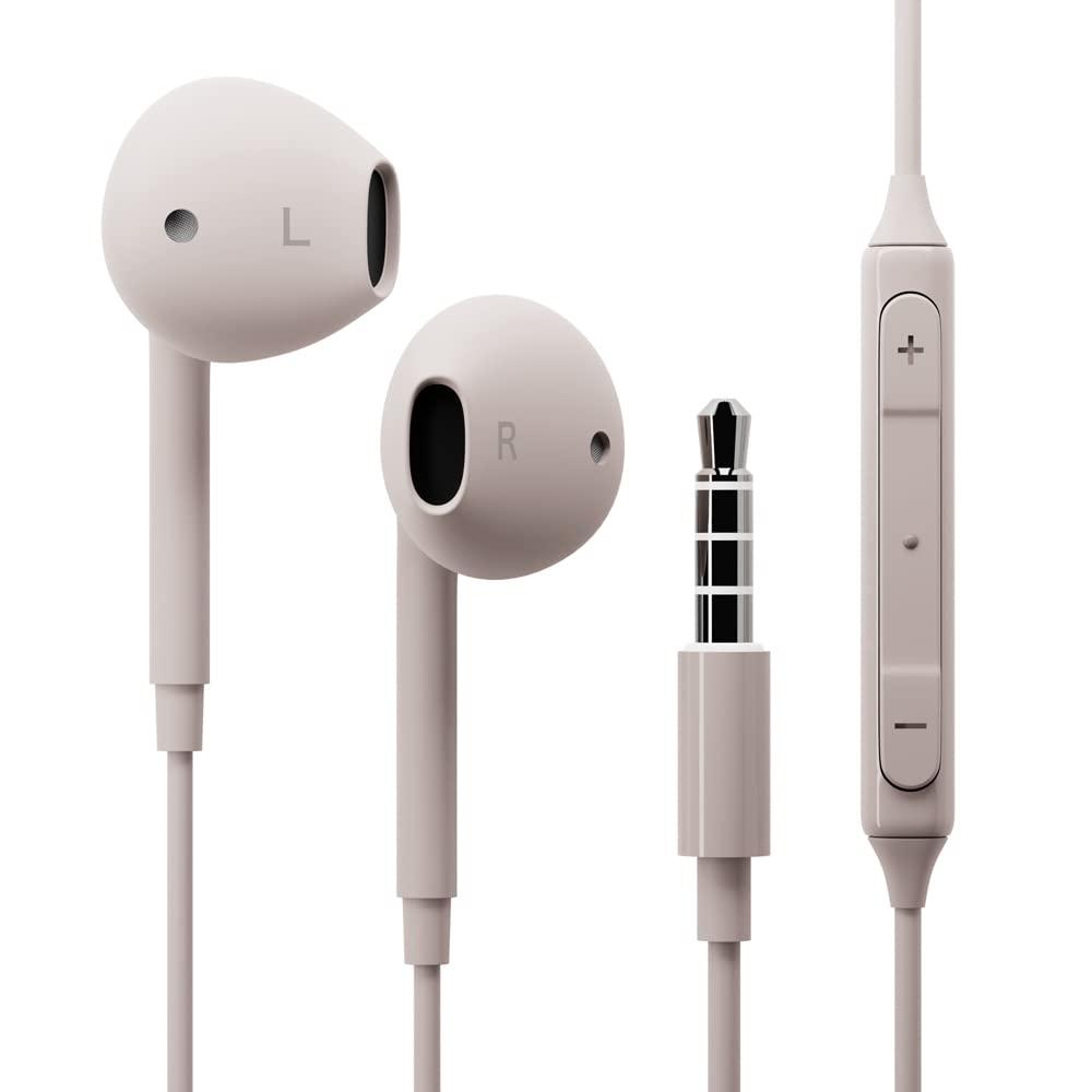 Premium Style 3.5mm Earphone Plug Stereo Earphones Beige PG-SEIE1BE5