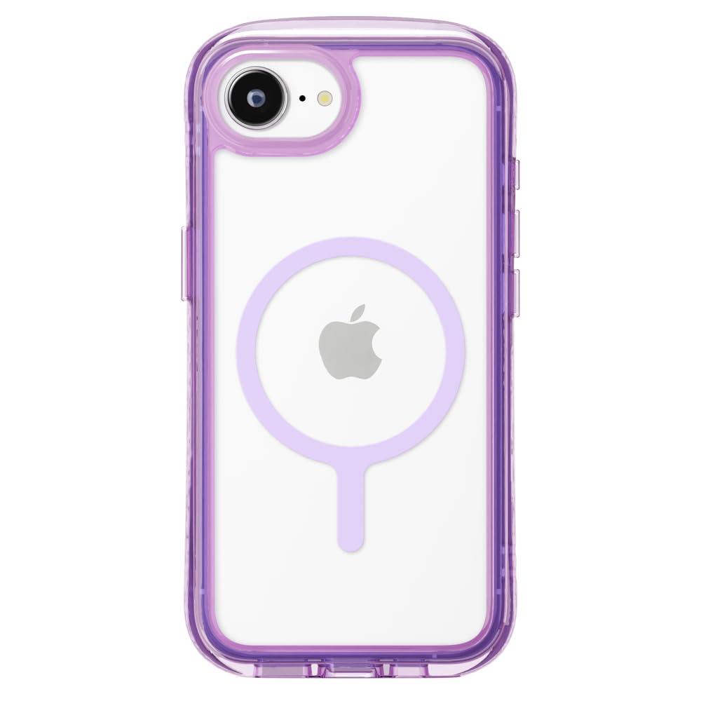 PGA iPhone 16e MagSafe-Compatible Air Cushion Case Compatible with MagSafe Accessories Protects Against Impacts Neon Purple PG-25KMA05PP