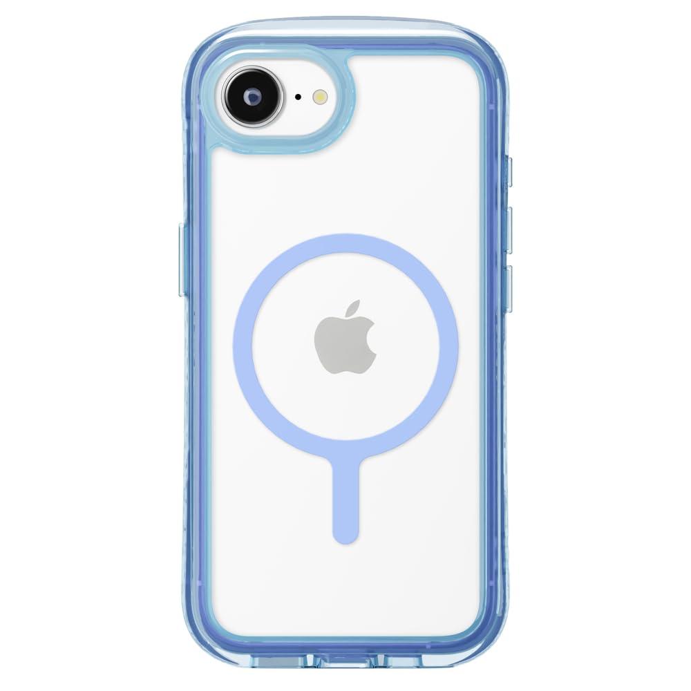 PGA iPhone 16e MagSafe-Compatible Air Cushion Case Compatible with MagSafe Accessories Protects Against Impacts Neon Blue PG-25KMA07BL