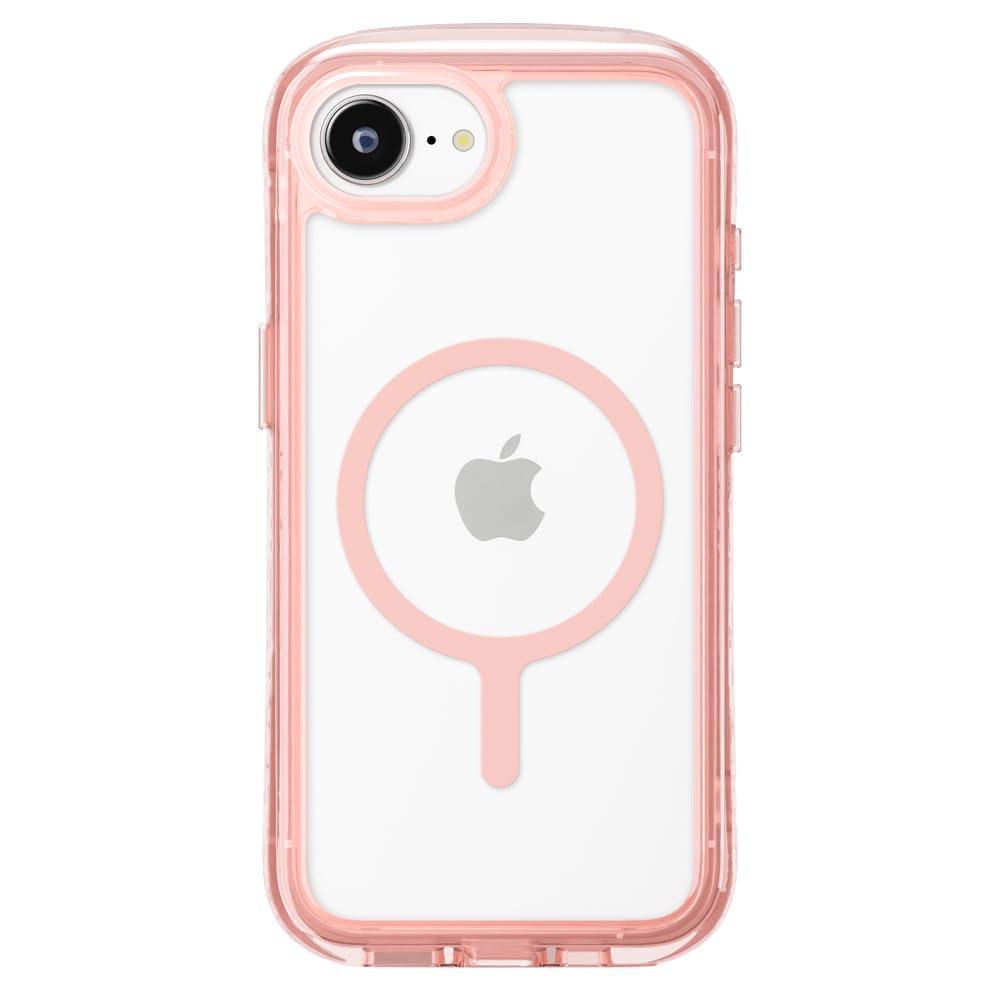 PGA iPhone 16e MagSafe-Compatible Air Cushion Case Compatible with MagSafe Accessories Protects Against Impacts Neon Pink PG-25KMA08PK
