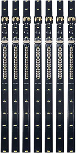 Popondetta N Gauge LED Interior Lights with Energy Charger, Yellow-White, Type A, Narrow Width, 7-Pack, 1512, Model Train Accessories