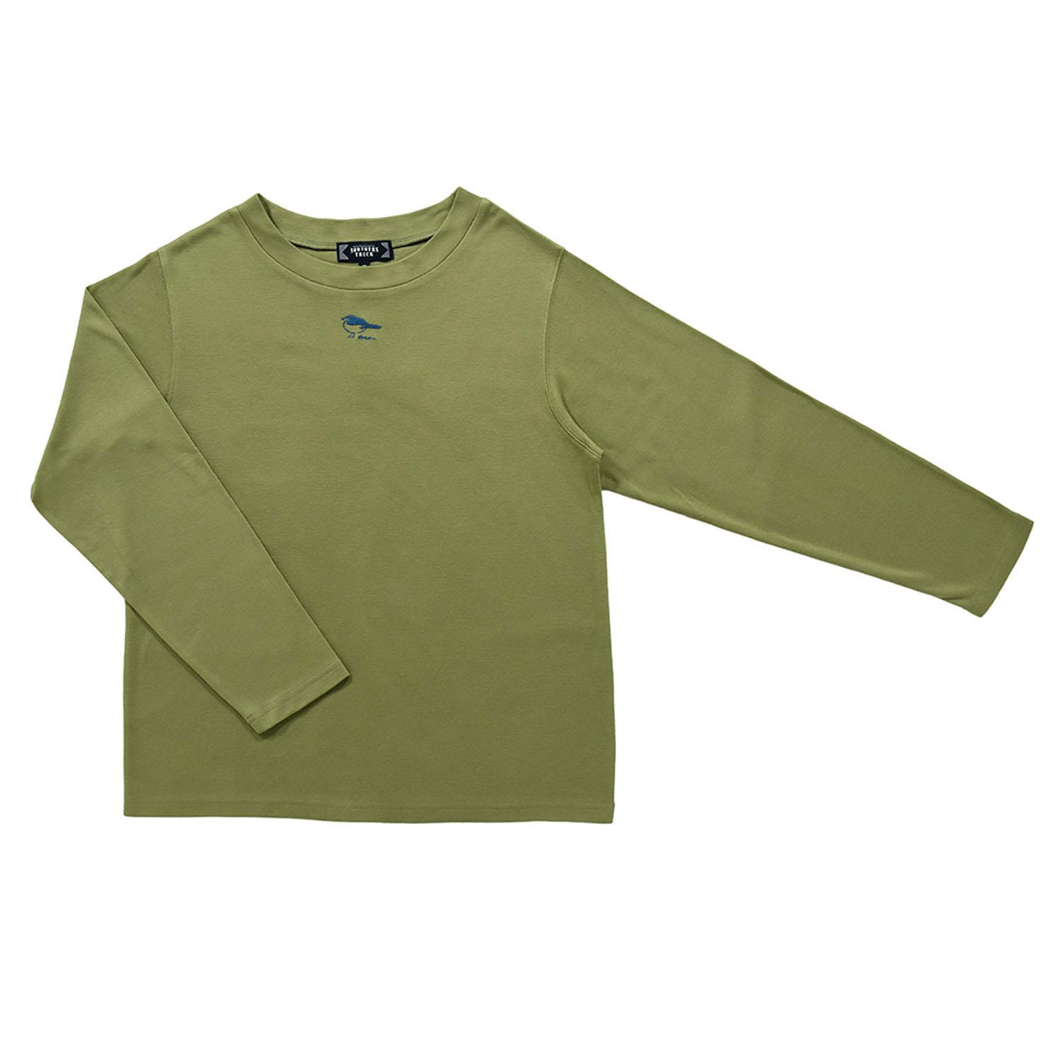 Northern Truck Bird Embroidered Pullover, Moss Green, M