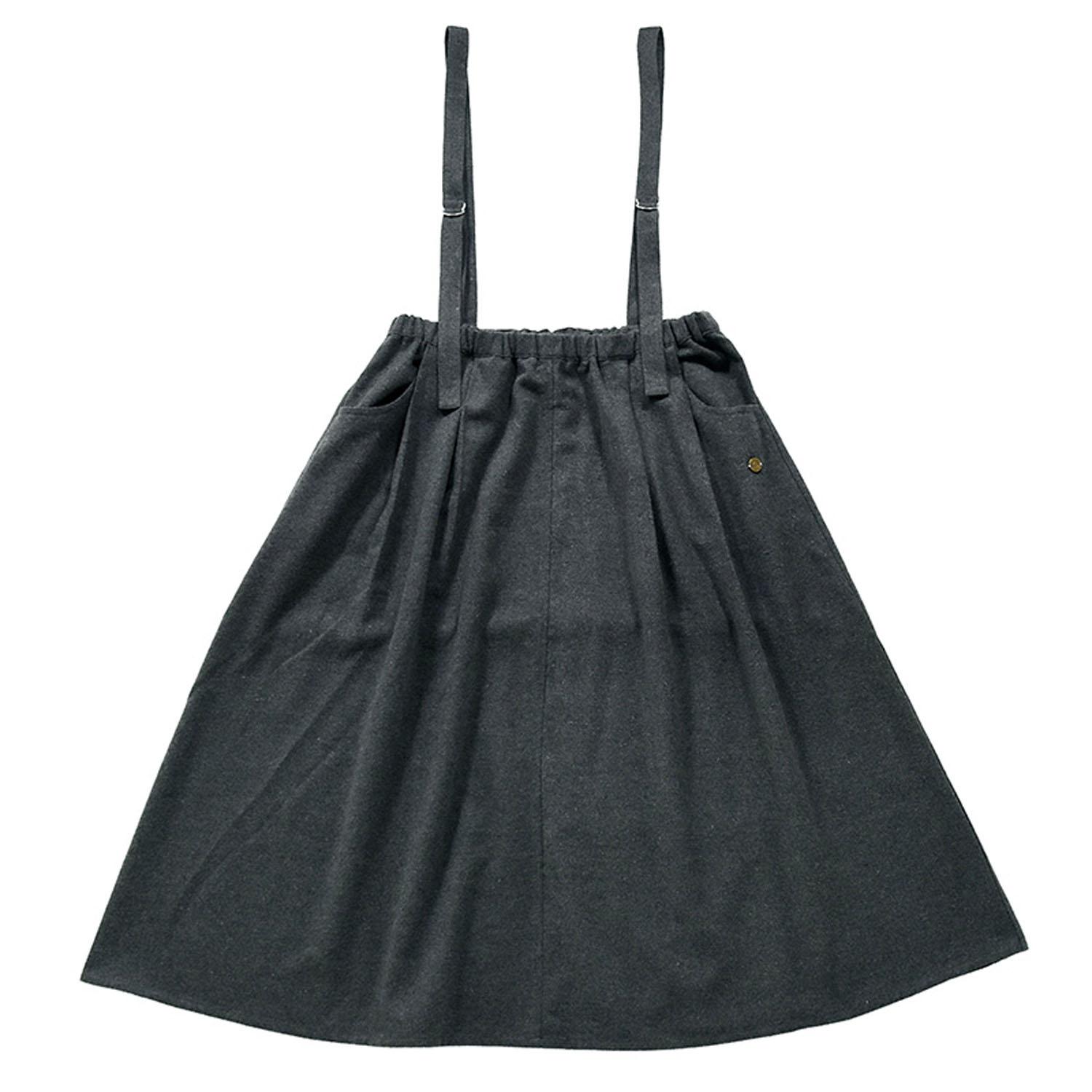 Northern Truck Suspenders Tucked Flare Skirt - Gray - L