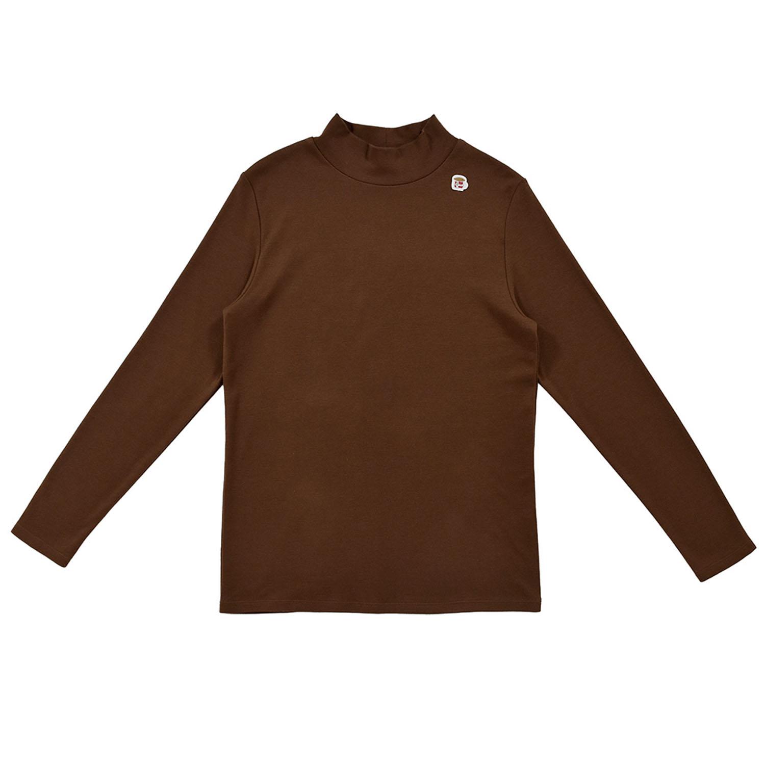 Keitto 4-Country Patch High-Neck Pullover Sweater, Brown, L