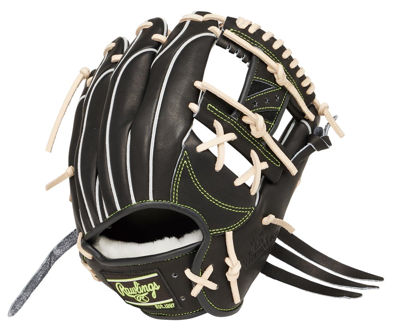 Rawlings Baseball Glove, Softball, Adult Size HOH PRO EXCEL Wizard #02 GR5HW2N52MG Black [Infield Glove] Size 11.25 ※Right-handed (Left-hand wear)