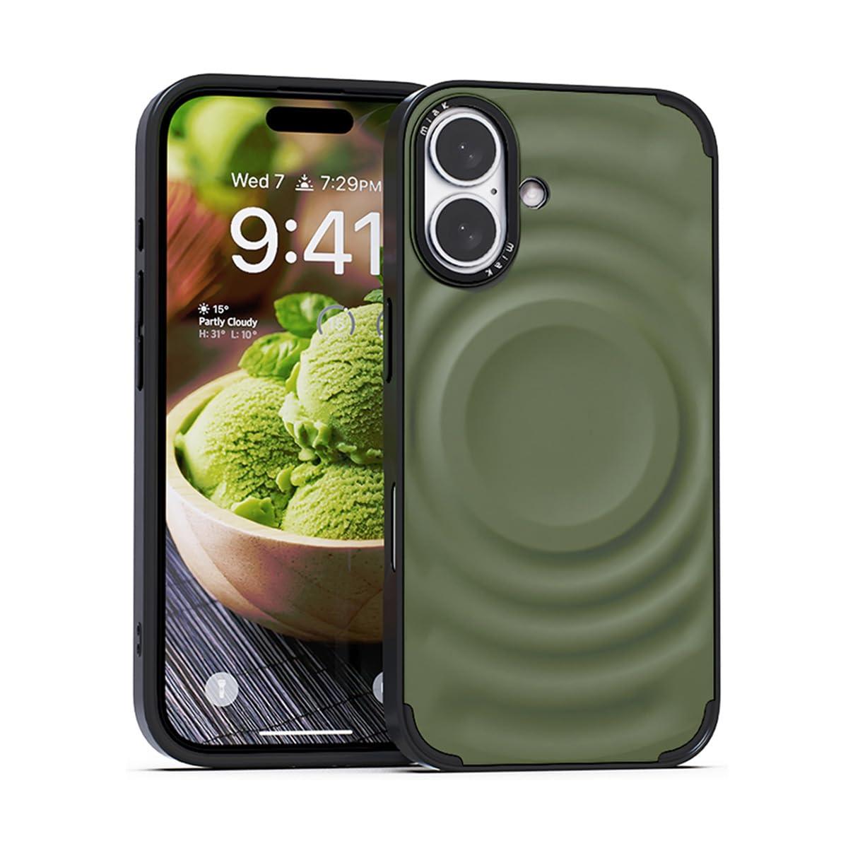 miak SCOOP MagSafe Compatible Case Ice Cream Motif 3D Design for iPhone 16 Green Tea MA27632i16