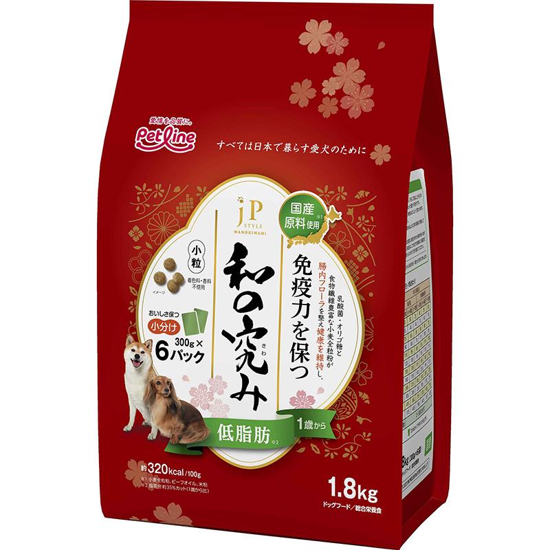 JP Style: The Ultimate in Japanese Flavor Dog Food Small Bites Low Fat For Dogs 1 Year and Older 1.8kg (300g × 6)