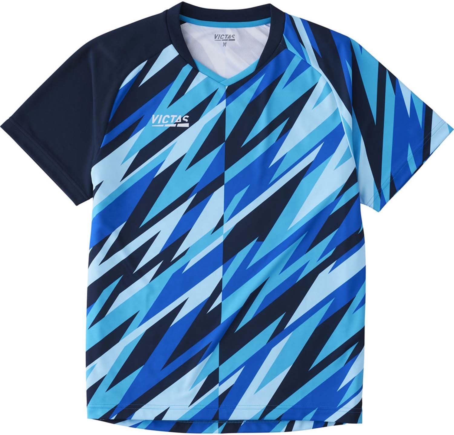 VICTAS Table Tennis Game Shirt & Pants Fragment Game Shirt Blue (5000) 4XL 612311