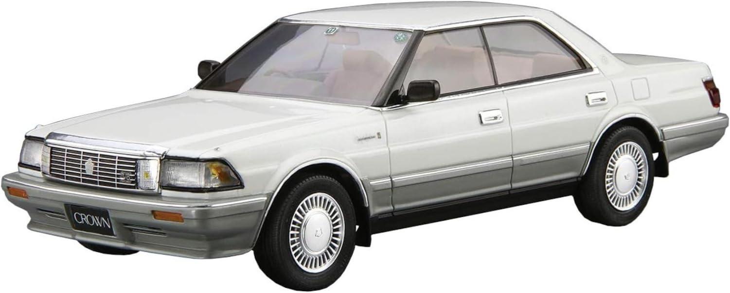 Aoshima Cultural Textbook Co., Ltd. 1/24 The Model Car Series No.87 Toyota UZS131 Crown Royal Saloon G '89 Plastic Model Kit (Automobile)