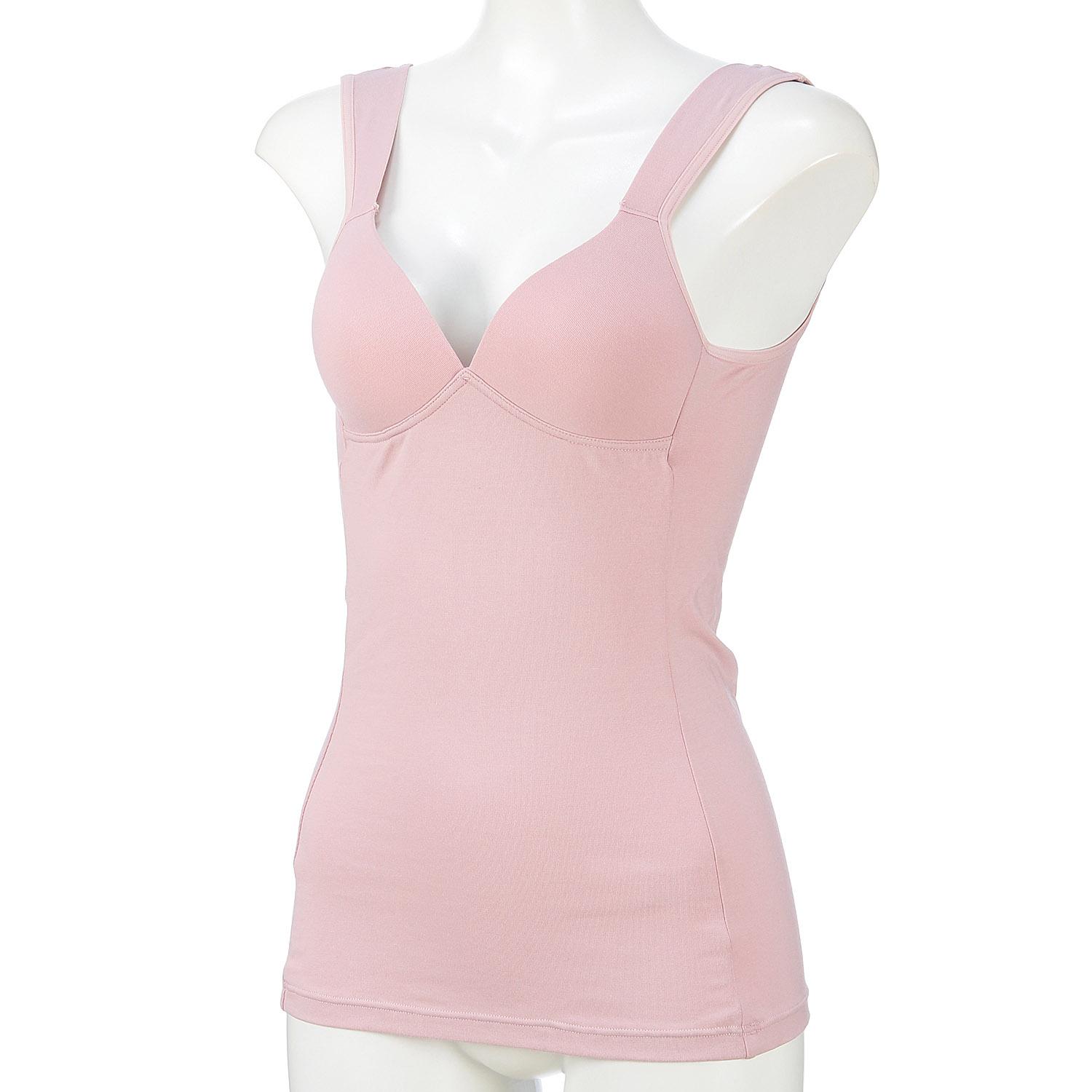 [Atsugi] Camisole Shirt - Soft Cup-Attached Innerwear That Doesn't Show Through 47620RS Women's Pink M