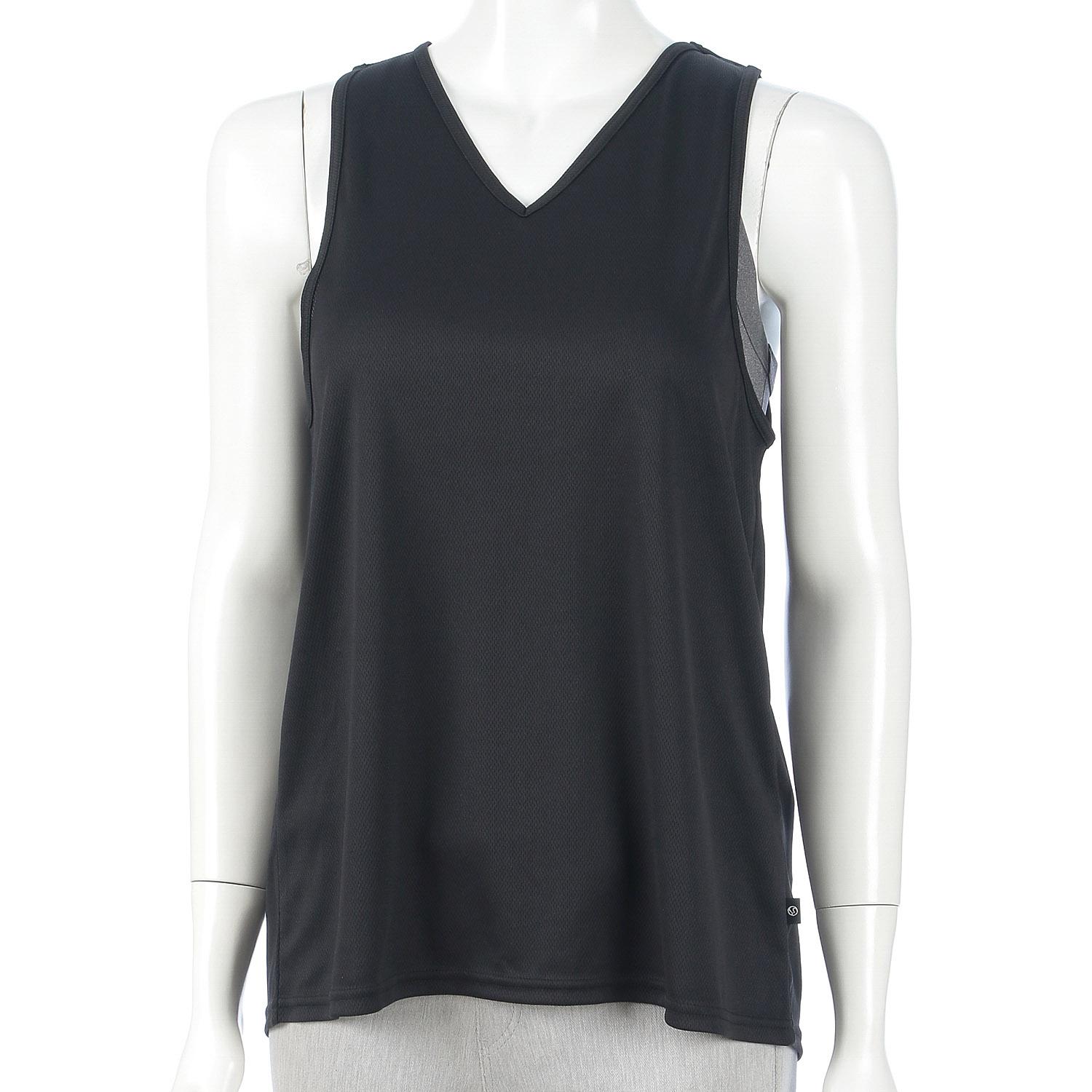 [Atsugi] Tank Top [Clear Beauty Active] Yoga Layered Tank Top with Built-in Cup Layered Style 47043RS Women's Black L