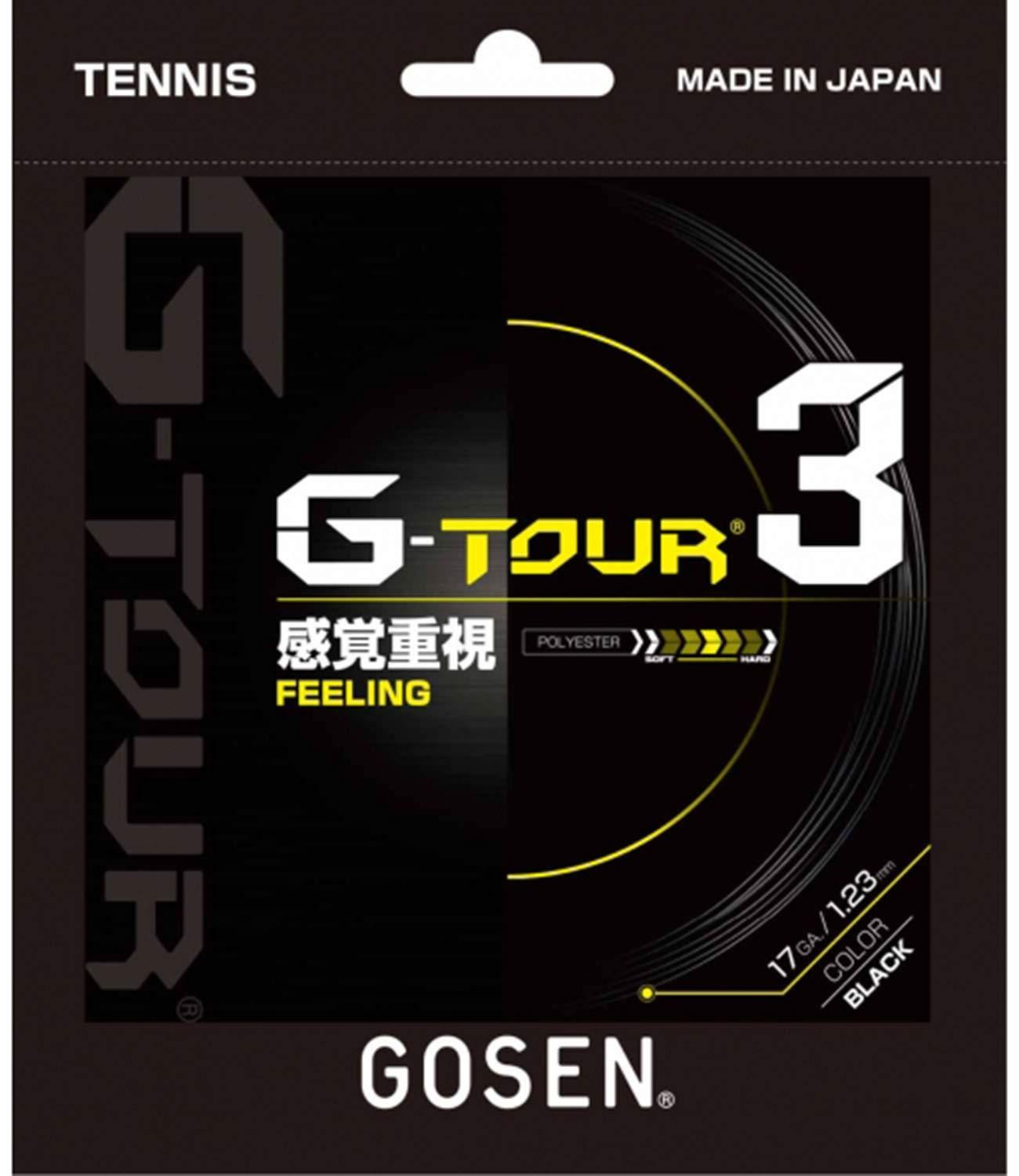 GOSEN Hard Tennis String G-TOUR3 17 (1.23mm) Roll BK TSGT312BK