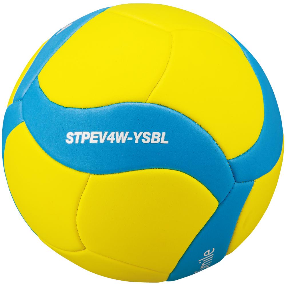MIKASA Smile Volleyball Size 4 (for Elementary and Junior High School Students) Machine-Stitched Yellow/Blue STPEV4W-YSBL Recommended Inflation Pressure 0.20~0.30 kgf/cm²