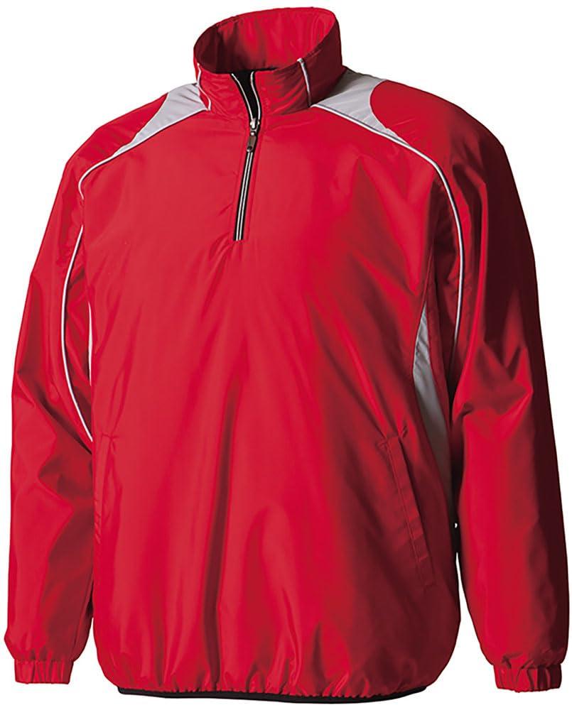 [Descente] Baseball Jumper Half-Zip Long-Sleeve Pullover Coat STD-425B Men's Red