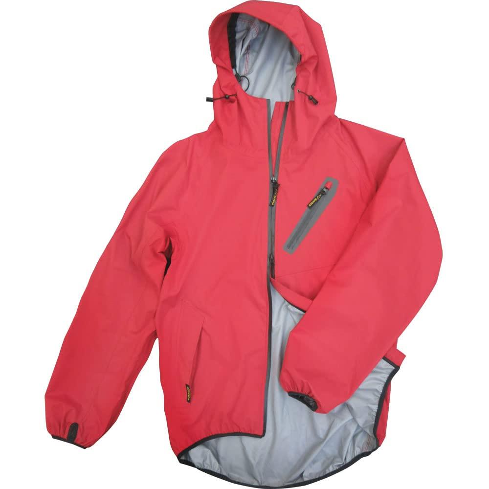 Koushin Rubber Rain Suit Set (Top and Bottom) Red L