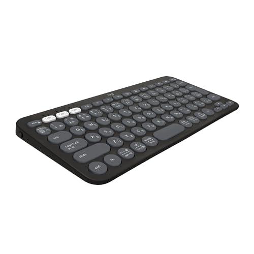 Logitech Wireless Keyboard PEBBLE KEYS 2 K380sGR Slim Lightweight 415g Compact Bluetooth Logi Bolt Wireless Keyboard Easy-Switch Japanese Layout 36-Month Battery Life Windows Mac iPad iOS Android Chrome K380s Graphite Domestic Authentic Product